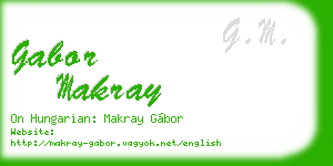 gabor makray business card