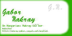 gabor makray business card